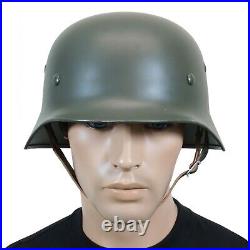 Reproduction WW2 German M35 Helmet Leather Liner Quality Steel Army Stalhelm