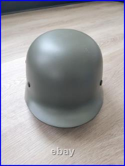Reproduction WW2 German M35 Helmet Leather Liner Quality Steel Army Stalhelm