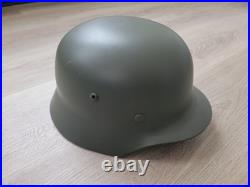 Reproduction WW2 German M35 Helmet Leather Liner Quality Steel Army Stalhelm