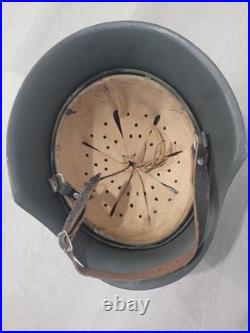 Reproduction WW2 WWII M42 German Steel Helmet Field Grey, size extra Large 61cm