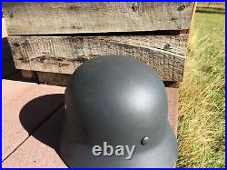 Restored WWII German M40 Helmet and Liner ET62