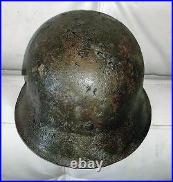Restored original German Helmet M42 NS66 Camo WW2 Wehrmacht Original Dug relic
