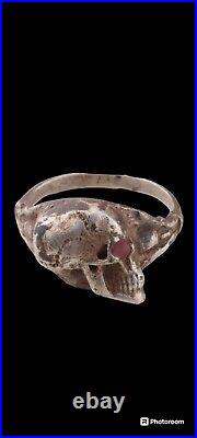 Ring SKULL Helmet GERMAN Special FORCE ww1 WWI ww2 WWII 800 Solid Silver