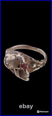 Ring SKULL Helmet GERMAN Special FORCE ww1 WWI ww2 WWII 800 Solid Silver