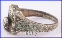 Ring WW1 Skull WW2 Gothic WWI Helmet WWII German Stahlhelm Goth Death Schädel