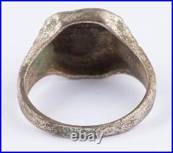 Ring WW1 Skull WW2 Gothic WWI Helmet WWII German Stahlhelm Goth Death Schädel