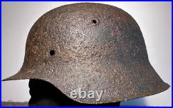 SIZE 66 WW2 German Stahlhelm Helmet M42 Forces Narva Battlefield Relic WH