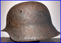 SIZE 66 WW2 German Stahlhelm Helmet M42 Forces Narva Battlefield Relic WH