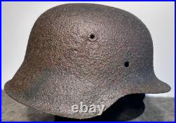 SIZE 66 WW2 German Stahlhelm Helmet M42 Forces Narva Battlefield Relic WH