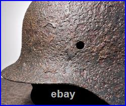 SIZE 66 WW2 German Stahlhelm Helmet M42 Forces Narva Battlefield Relic WH