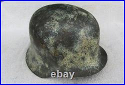 SNOW CAMMO Original German WW2 Steel Helmet M42 Shell Only Camouflage Ostfront