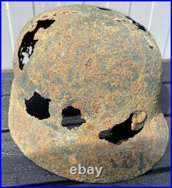 Size 64- WW2 German M35 Helmet Battlefield Relic Found Near Tartu, Estonia Size 64- WW2 German M35 Helmet Battlefield Relic Found Near Tartu, Estonia