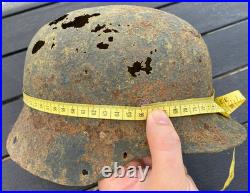 Size 64- WW2 German M35 Helmet Battlefield Relic Found Near Tartu, Estonia Size 64- WW2 German M35 Helmet Battlefield Relic Found Near Tartu, Estonia