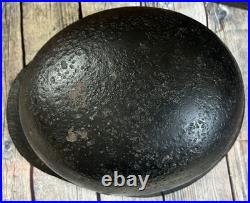 Size 66 German Army M40 Helmet Stahlhelm No Holes, Repainted, Relic Find Ww2
