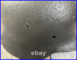 Size 66 German Army M40 Helmet Stahlhelm No Holes, Repainted, Relic Find Ww2