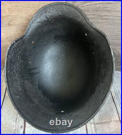 Size 66 German Army M40 Helmet Stahlhelm No Holes, Repainted, Relic Find Ww2