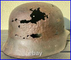 Size 66 Original Ww2 German Helmet M42 Stahlhelm Wehrmacht Stamped! White Paint Size 66 Original Ww2 German Helmet M42 Stahlhelm Wehrmacht Stamped! White Paint