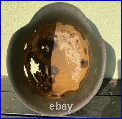 Size 66 Original Ww2 German Helmet M42 Stahlhelm Wehrmacht Stamped! White Paint Size 66 Original Ww2 German Helmet M42 Stahlhelm Wehrmacht Stamped! White Paint