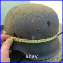 Size 66 Original Ww2 German Helmet M42 Stahlhelm Wehrmacht Stamped! White Paint Size 66 Original Ww2 German Helmet M42 Stahlhelm Wehrmacht Stamped! White Paint