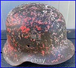 Size 66 Original Ww2 German Helmet M42 Stahlhelm Wehrmacht Winter Camouflage Size 66 Original Ww2 German Helmet M42 Stahlhelm Wehrmacht Winter Camouflage