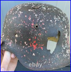 Size 66 Original Ww2 German Helmet M42 Stahlhelm Wehrmacht Winter Camouflage Size 66 Original Ww2 German Helmet M42 Stahlhelm Wehrmacht Winter Camouflage