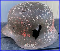Size 66 Original Ww2 German Helmet M42 Stahlhelm Wehrmacht Winter Camouflage Size 66 Original Ww2 German Helmet M42 Stahlhelm Wehrmacht Winter Camouflage