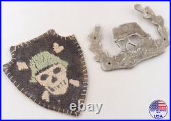 Skull Bones WW2 wwII WW1 wwI Helmet Patch Insignia German Stahlhelm Skull Bones WW2 wwII WW1 wwI Helmet Patch Insignia German Stahlhelm