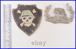 Skull Bones WW2 wwII WW1 wwI Helmet Patch Insignia German Stahlhelm Skull Bones WW2 wwII WW1 wwI Helmet Patch Insignia German Stahlhelm