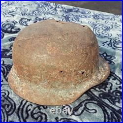 Snow Camo WWII German Original Helmet Relic Damaged Militaria Germany
