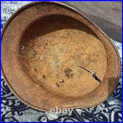 Snow Camo WWII German Original Helmet Relic Damaged Militaria Germany