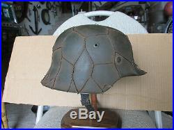 Stamped M42 German SD Camo Helmet Liner Chin Strap Military WW2 Badge Medal Pin