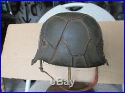 Stamped M42 German SD Camo Helmet Liner Chin Strap Military WW2 Badge Medal Pin