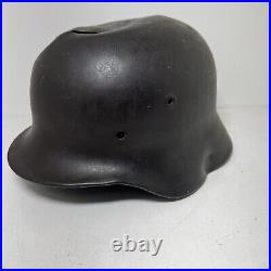 Steel German Helmet Ww2 Vet Bring-back. Bullet /shrapnel Hole