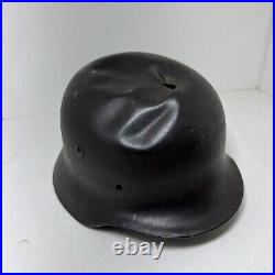 Steel German Helmet Ww2 Vet Bring-back. Bullet /shrapnel Hole