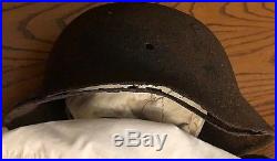 Superb Original Ww2 German Normandy Camo Helmet (possibly Elite) Wwii Relic