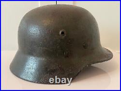 Totally Original German Wwii Army M35 Sd Combat Helmet