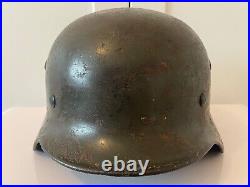 Totally Original German Wwii Army M35 Sd Combat Helmet