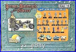 Ultimate Soldier WWII German Motorcycle with Sidecar & Driver 16 scale 2000 NEW