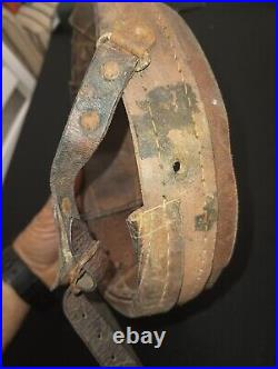 Unknown German helmet liner. Size 64 WWII Style With Attached Chinstrap