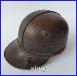 VINTAGE RARE ORIGINAL PRE WW2 GERMAN LEATHER MINER PROTECTION HELMET 1920's