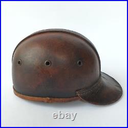 VINTAGE RARE ORIGINAL PRE WW2 GERMAN LEATHER MINER PROTECTION HELMET 1920's