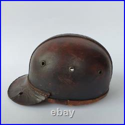 VINTAGE RARE ORIGINAL PRE WW2 GERMAN LEATHER MINER PROTECTION HELMET 1920's