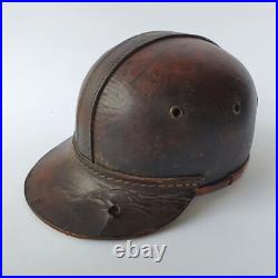 VINTAGE RARE ORIGINAL PRE WW2 GERMAN LEATHER MINER PROTECTION HELMET 1920's