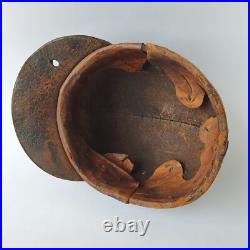 VINTAGE RARE ORIGINAL PRE WW2 GERMAN LEATHER MINER PROTECTION HELMET 1920's