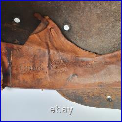 VINTAGE RARE ORIGINAL PRE WW2 GERMAN LEATHER MINER PROTECTION HELMET 1920's