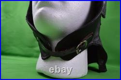 VTG WWII Leather Aviator Helmet Or Sidecar Cap German, Padded Top & Back, RARE, #59