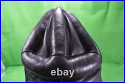 VTG WWII Leather Aviator Helmet Or Sidecar Cap German, Padded Top & Back, RARE, #59