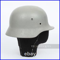 Vintage Genuine WW2 German Refurbished Stahlhelm Casque He lmet