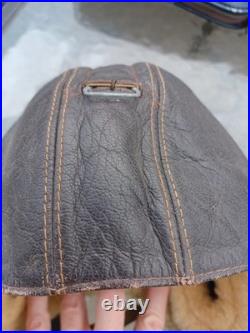 Vintage WWII German Luftwaffe Pilot's Hat Leather Flying Helmet Original
