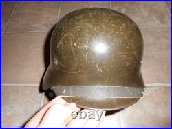 Vintage WWII German M40 steel helmet with Finnish or German liner size 58